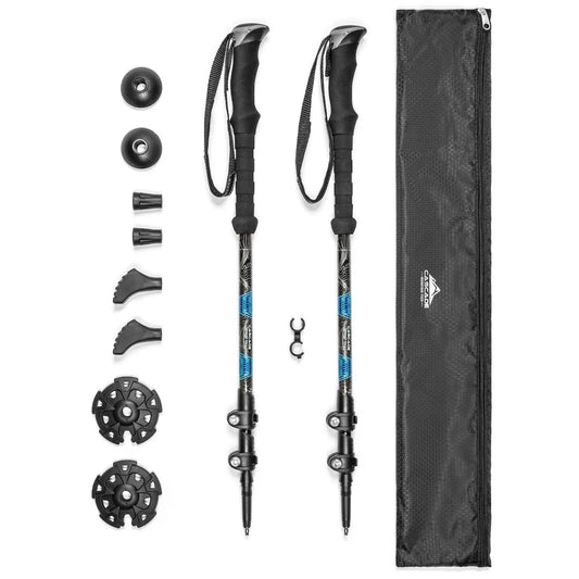 Carbon Fiber Quick Lock EVA Grip Trekking Poles 54 Inch