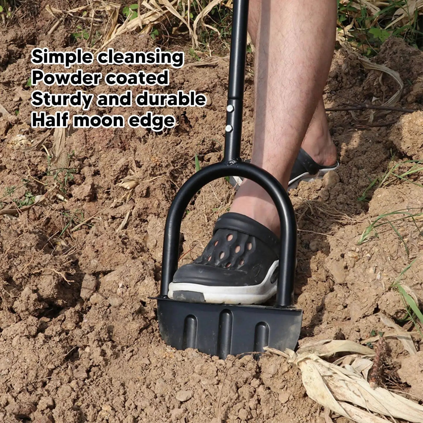 Half Moon Lawn Edger Carbon Steel Manual Shovel For Garden