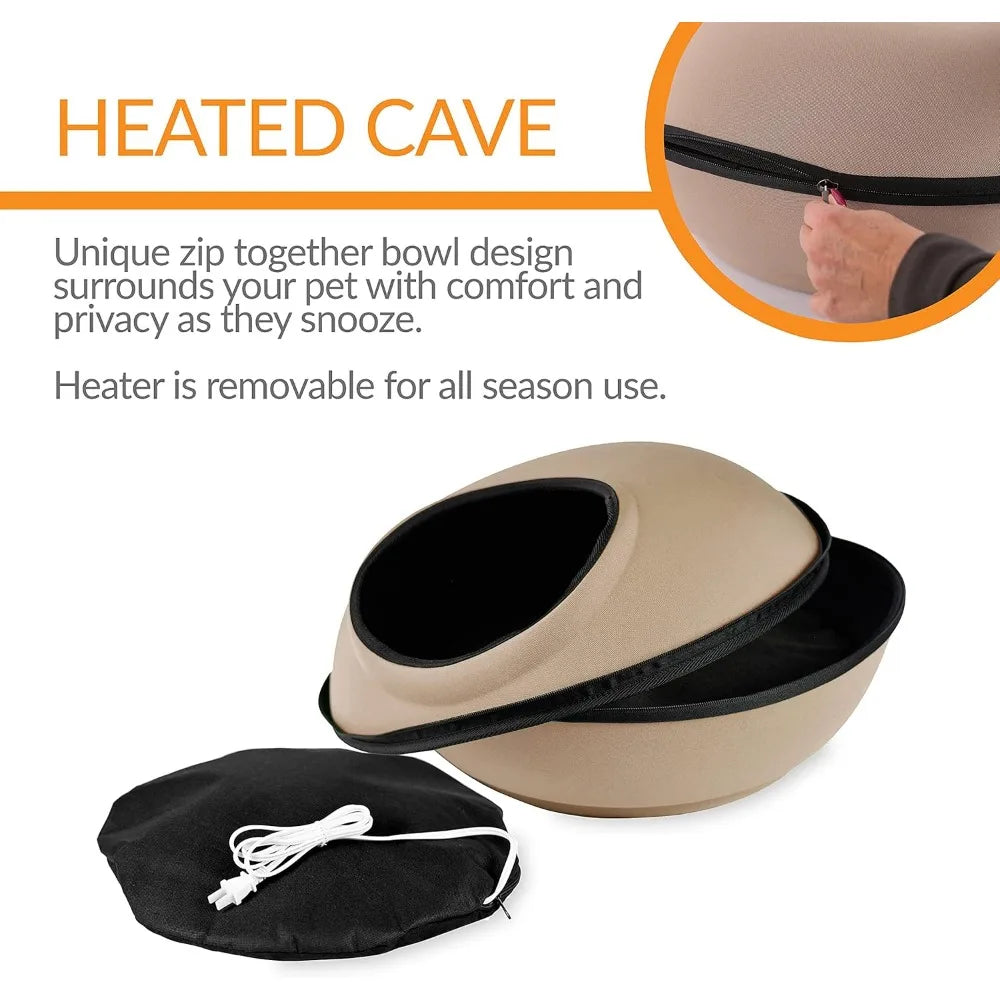 KH Pet Products Heated Cat Bed for Cats Thermo Kitty Pod