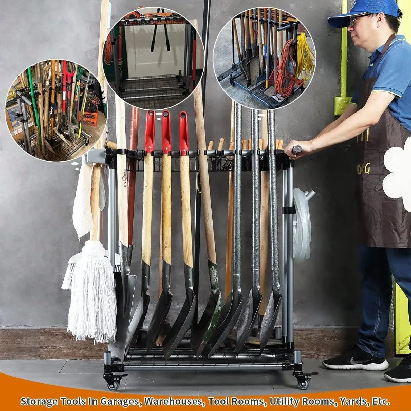 Garden Tool Organizer Garage Storage Rack for Shovels - Get Outside Today 25