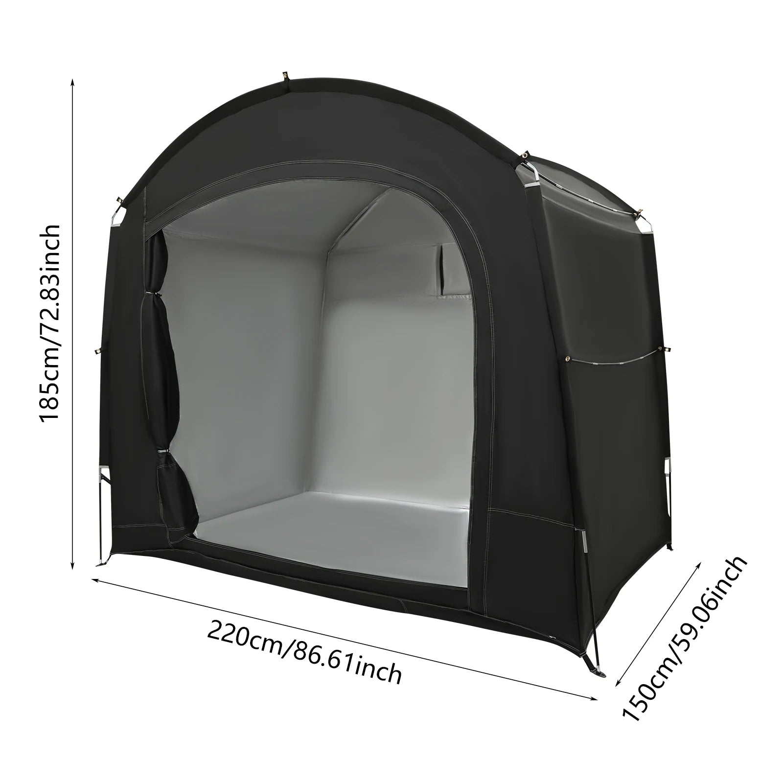 Portable Bike Storage Shed for 1-4 Bikes Waterproof Shelter Tent 220x150x185cm - Get Outside Today 25