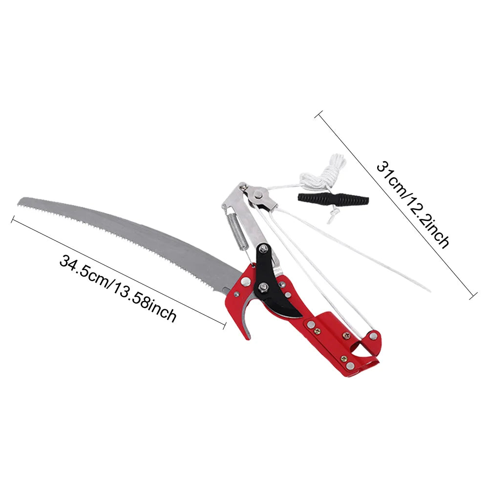 Pruning Shears Extendable Harvester Clipper High Altitude Three Pulley Pruning Scissors Branch Cutter Fruit Picking Tool