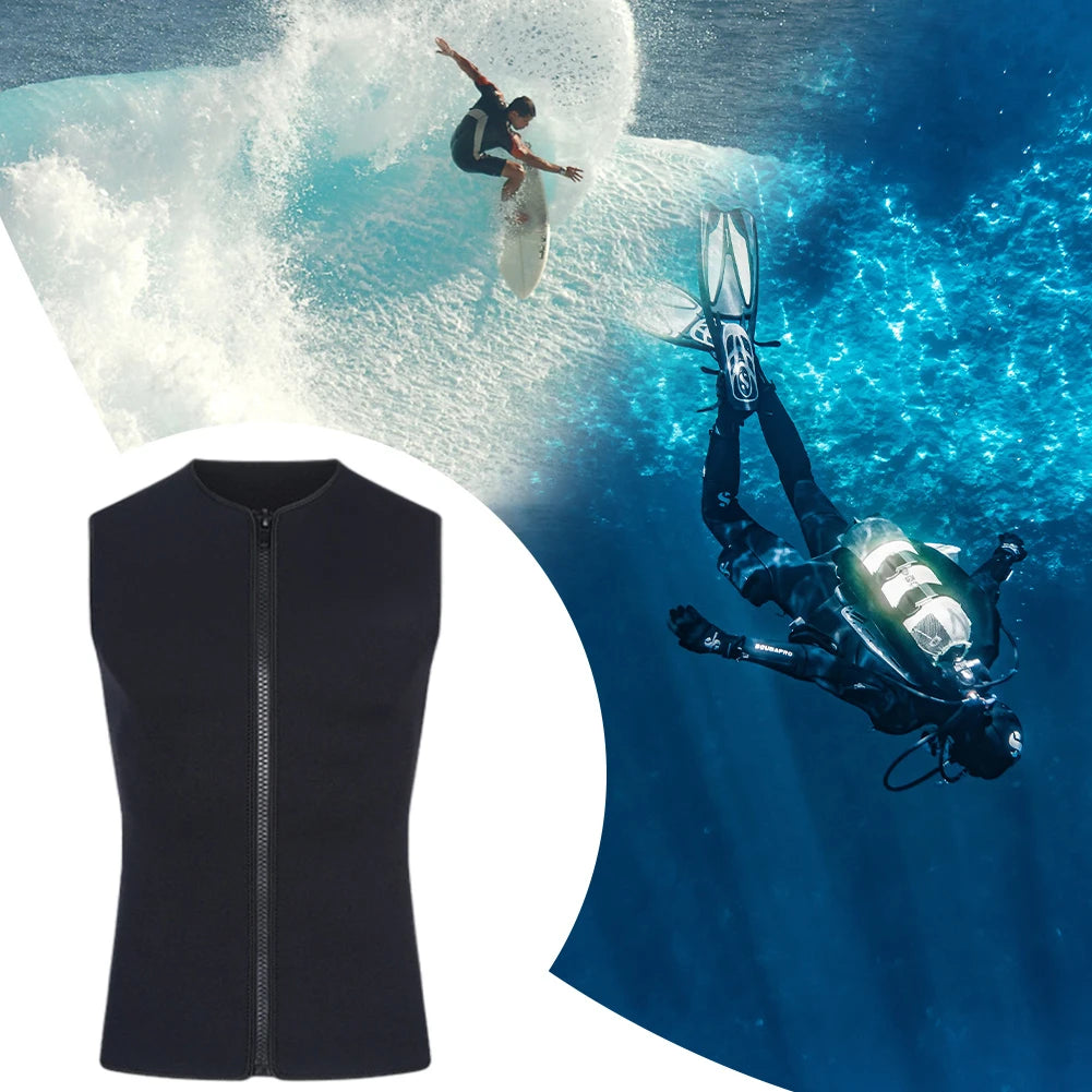 Men 3mm Neoprene Wetsuit Vest For Surfing Snorkeling