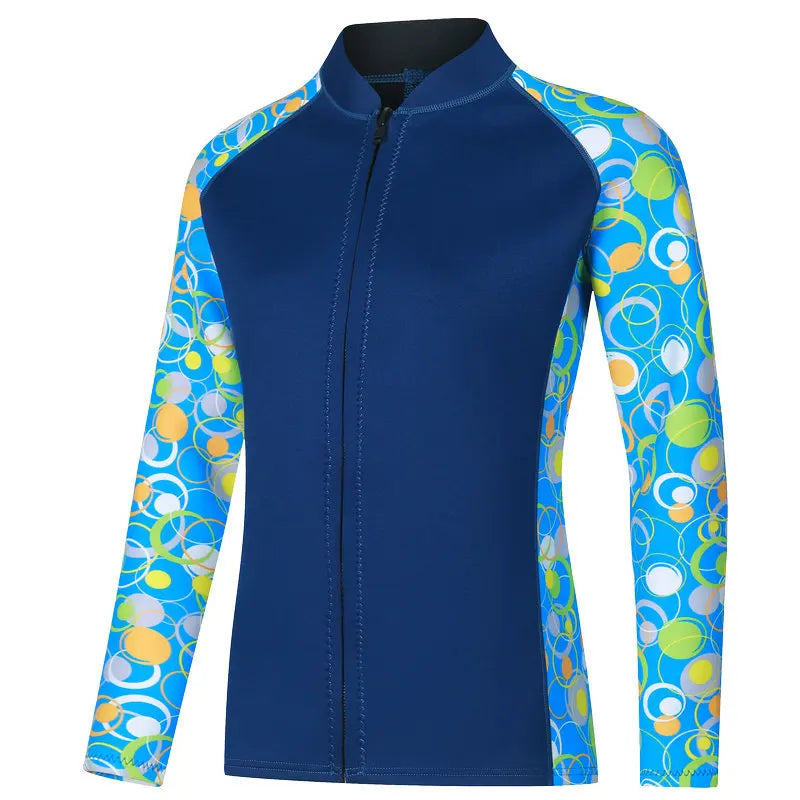 3mm Wetsuit For Women Men Split Diving Jacket Long Sleeve