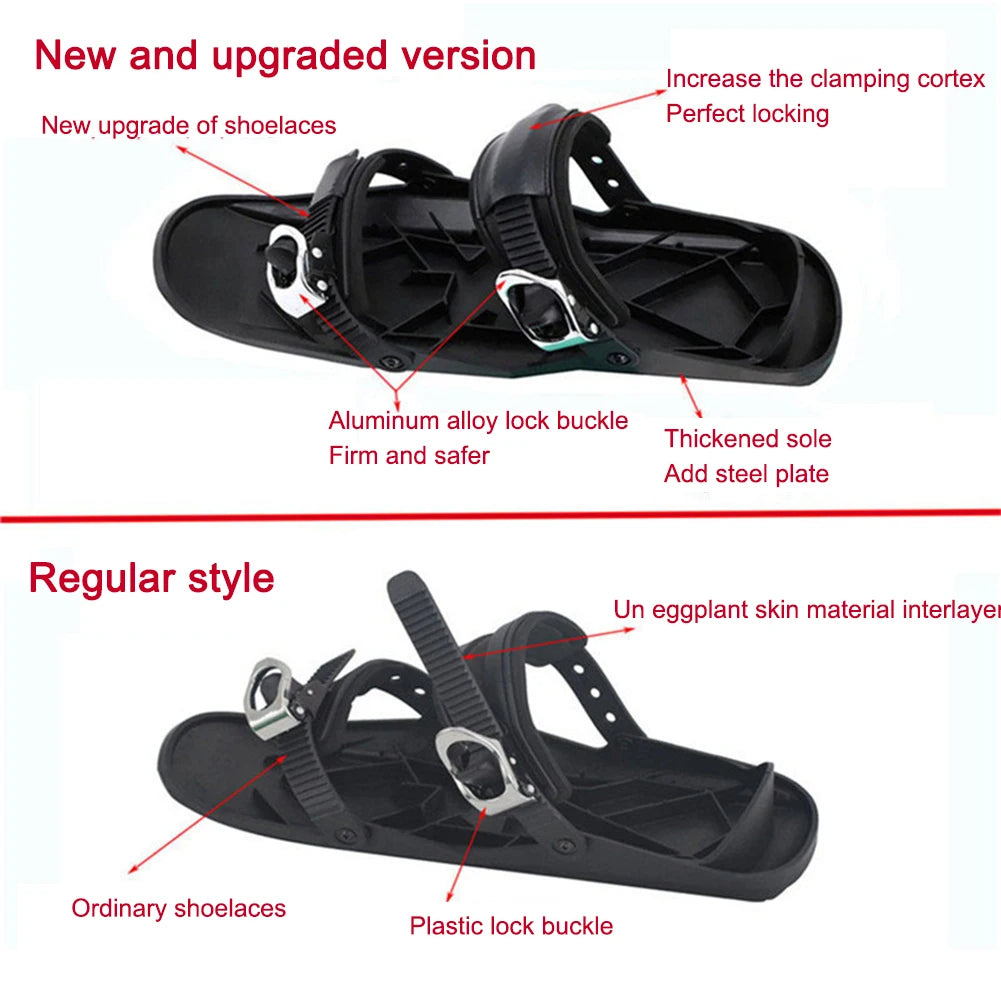 Adjustable Mini Short Ski Skates For Winter Outdoor Sports