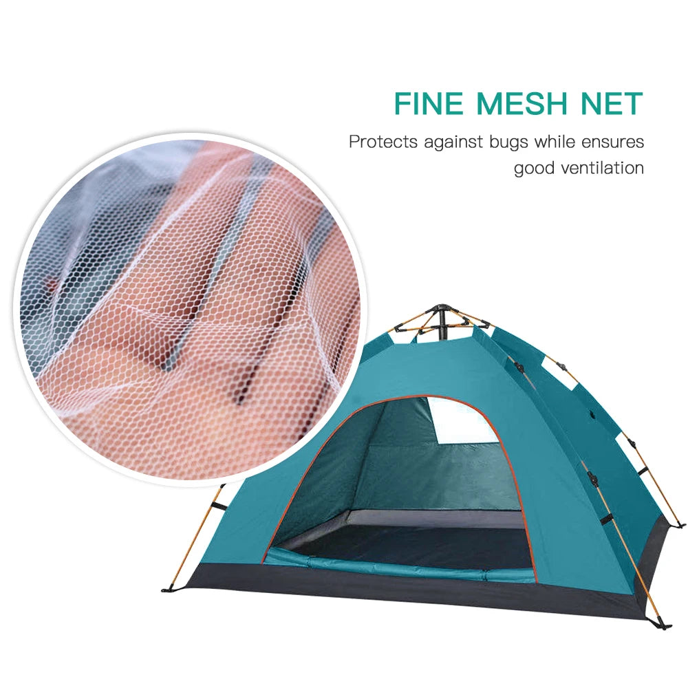 Outdoor Pop Up Tent Water Resistant Portable Instant Camping Folding Fully Automatic Tent for One to Two Users
