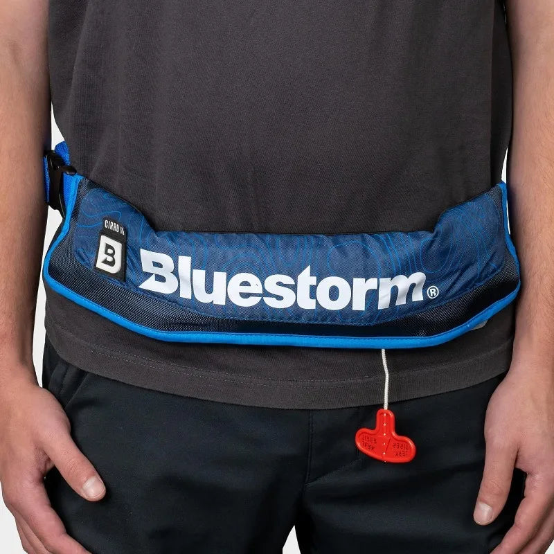 Bluestorm Cirro 16 Manual Inflatable Belt Pack for Adults US Coast Guard Approved Life Jacket Waist Belt PFD
