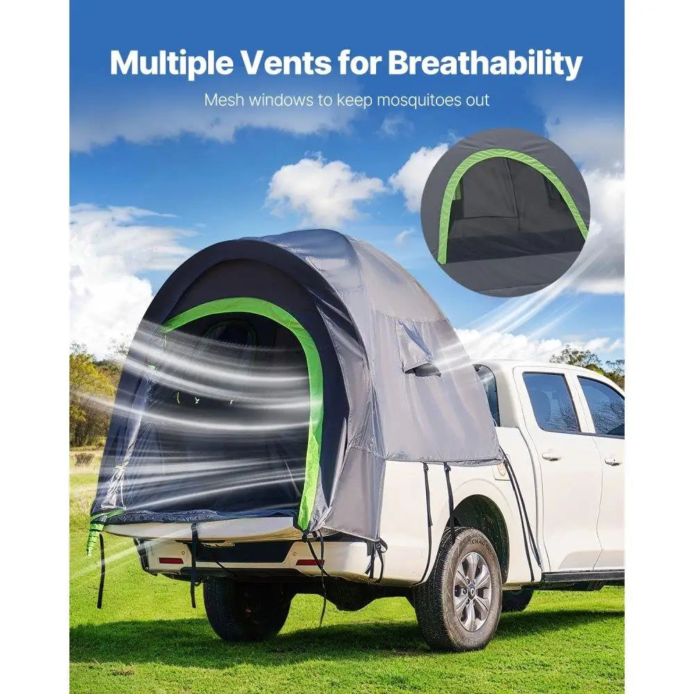 Truck Bed Camping Tent 6.4 to 6.7 Feet Waterproof PU2000 for 2 to 3 Person