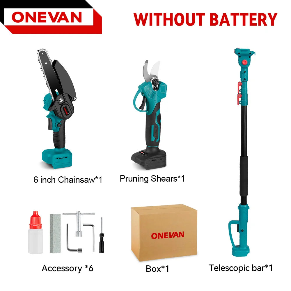 ONEVAN 3500W 2in1 Brushless Chainsaw Pruner Extendable Pole - Get Outside Today 25