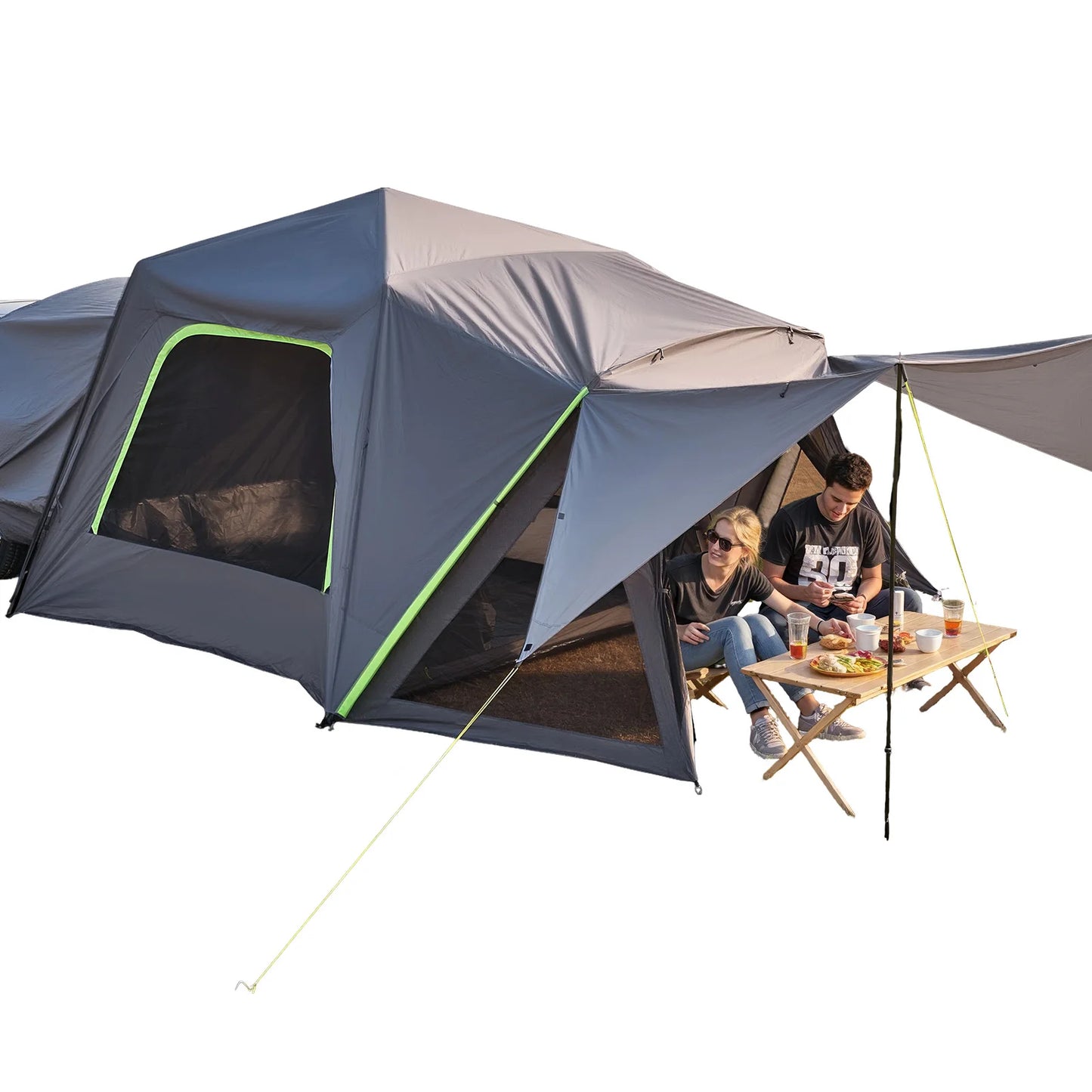 SucceBuy SUV Camping Tent Waterproof PU2000mm Double Layer Design Mesh Windows - Get Outside Today 25