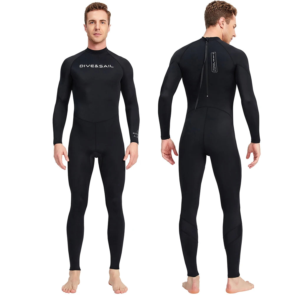 Men Diving Protection Clothes With Zipper Sunscreen Snorkeling Surfing Wetsuit Elastic Breathable Water Sports Gear