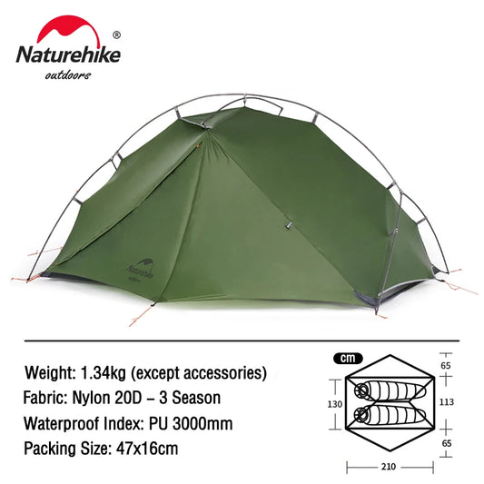 Naturehike Tent VIK Ultralight Camping Tents 1person 2person Cycling Tent Waterproof - Get Outside Today 25