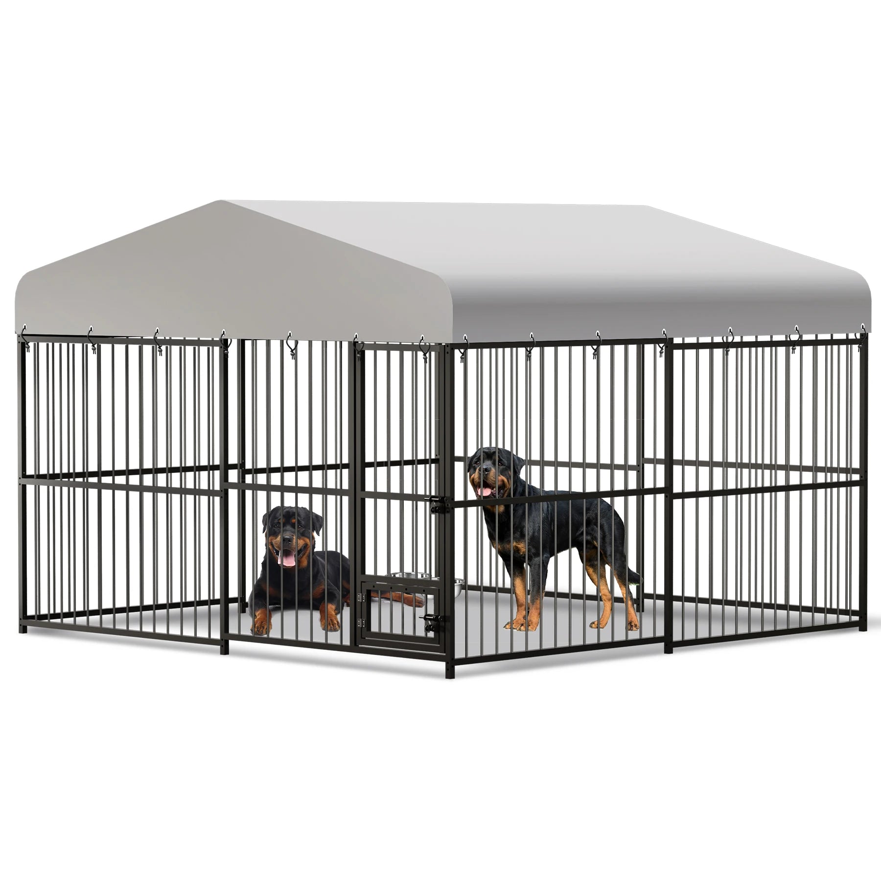 Outdoor Dog Kennel 10x10x6ft Heavy Duty Cage With Roof - Get Outside Today 25