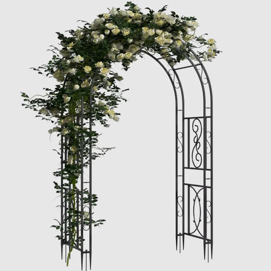 Heavy Duty Metal Garden Arbor Plant Arch Trellis For Climbing Vines - Get Outside Today 25