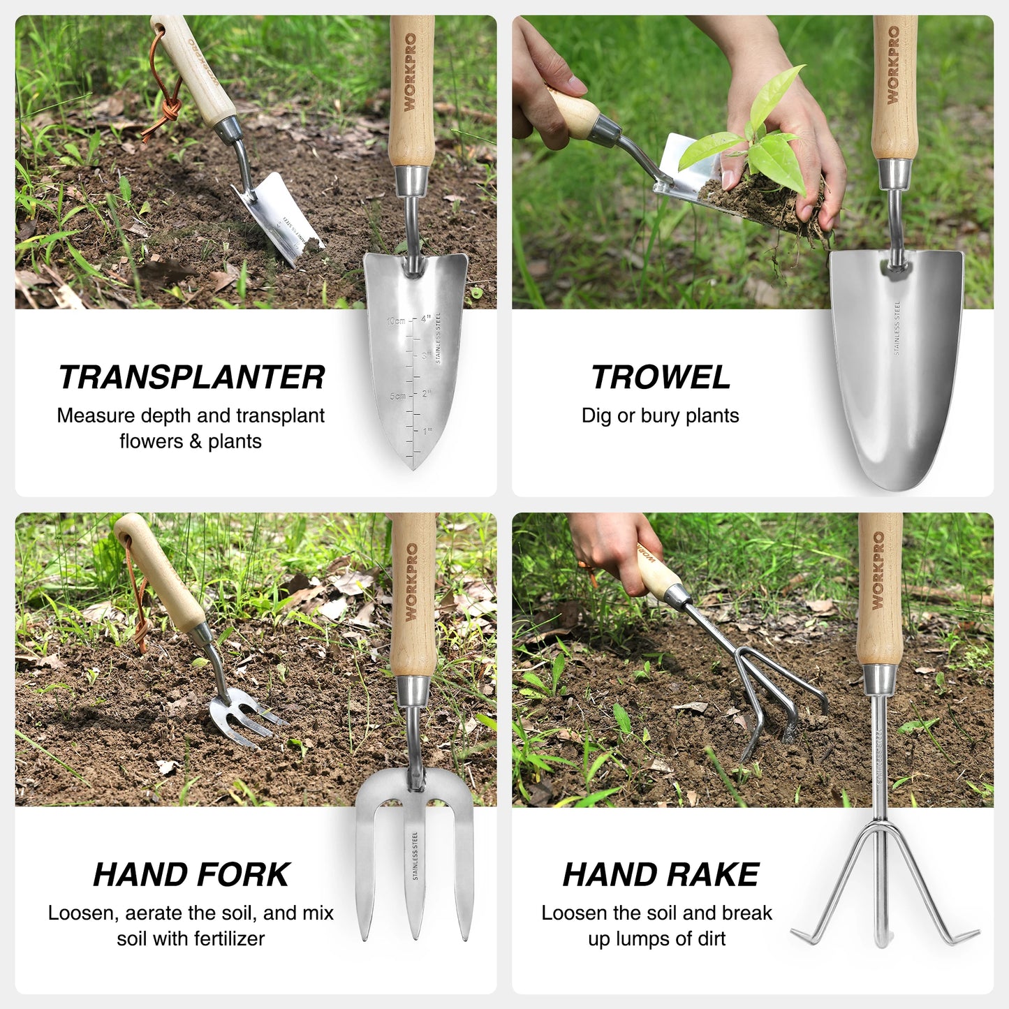 WORKPRO 8-Piece Pink Garden Tool Set with Tote and Gloves - Get Outside Today 25