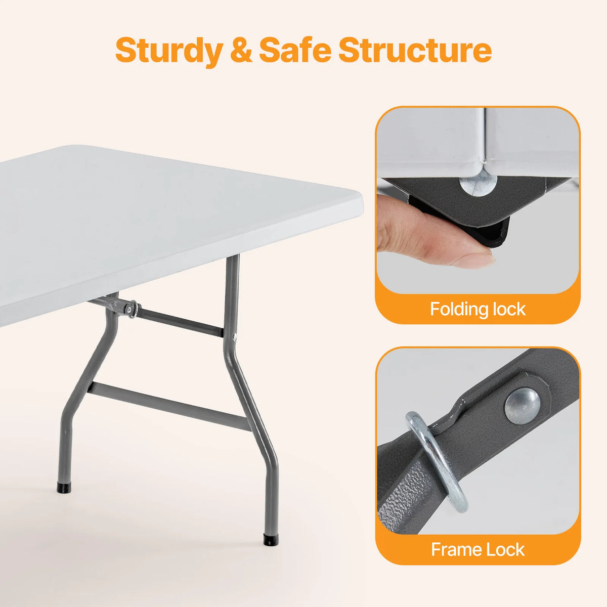 Folding Outdoor Picnic Table Portable Metal Camping Dining - Get Outside Today 25