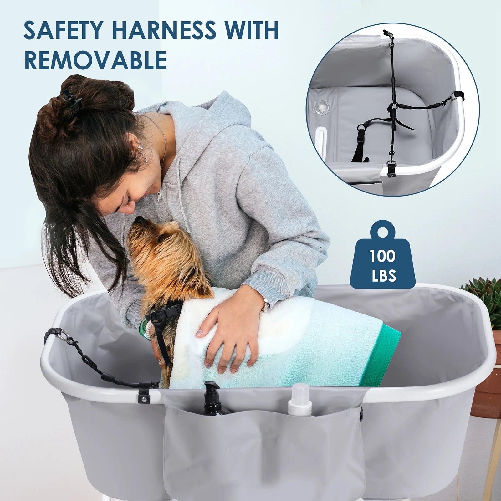 Portable Pet Bathtub Foldable Elevated Small Medium Dog Bath Tubs for Bathing Shower Grooming Dog Washing Pool for mascotas - Get Outside Today 25