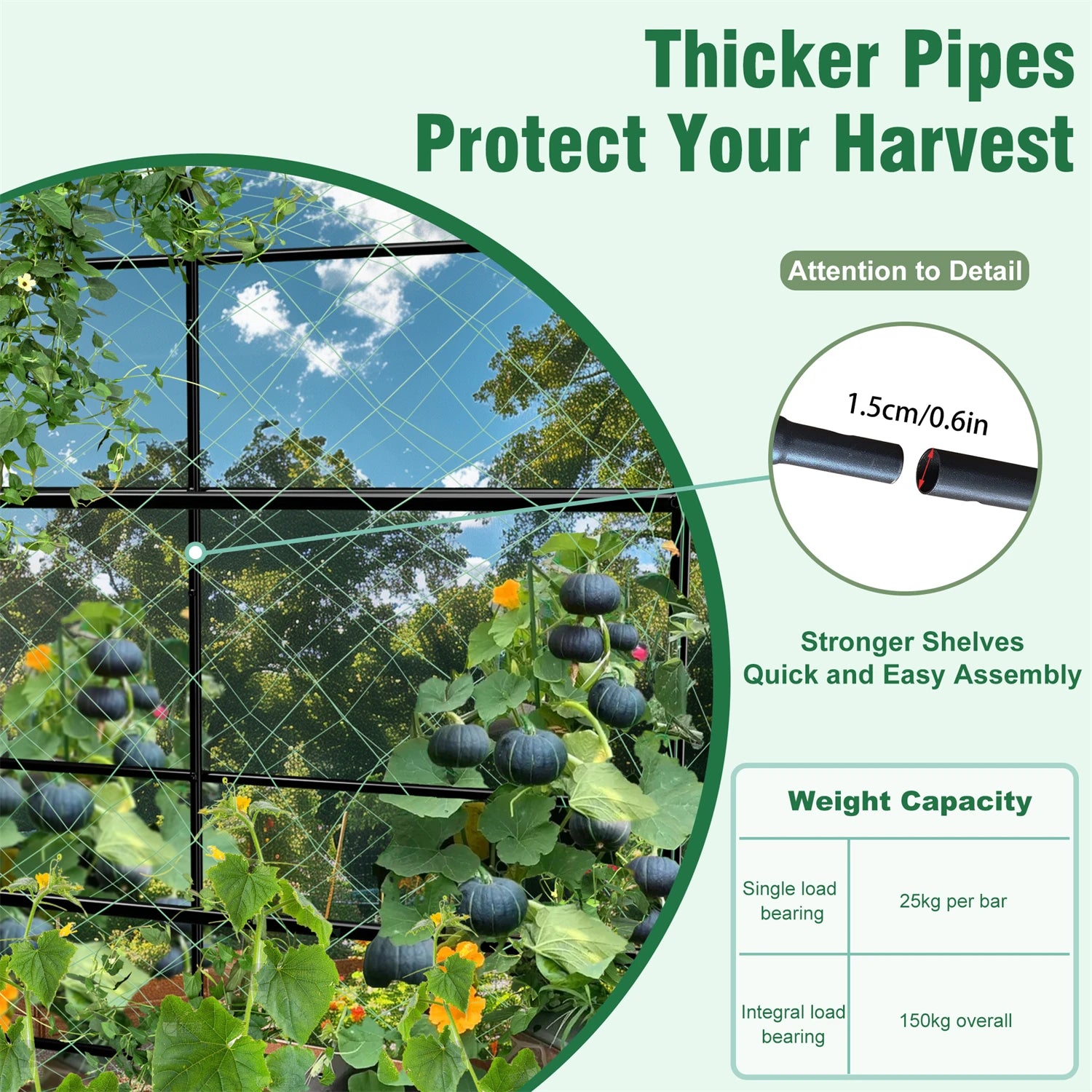 Tall 160 220 CM Garden Arch Trellis Metal Plant Support - Get Outside Today 25