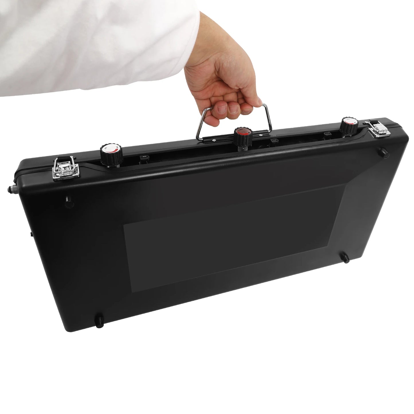 Portable 3 Burner Camping Stove With Griddle And Windshield