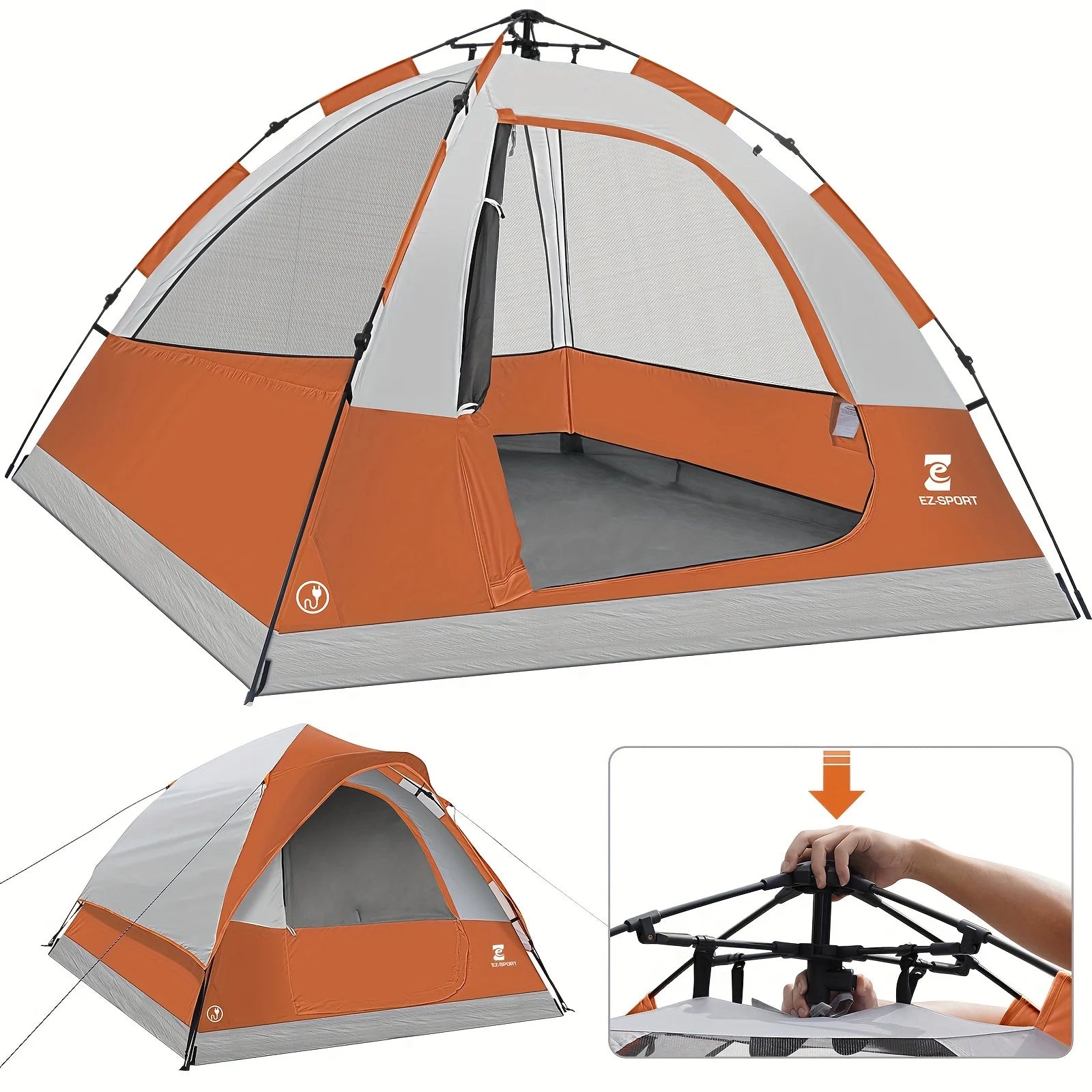 Pop Up Camping Tent For 4 People Instant Setup Removable Rain Waterproof - Get Outside Today 25