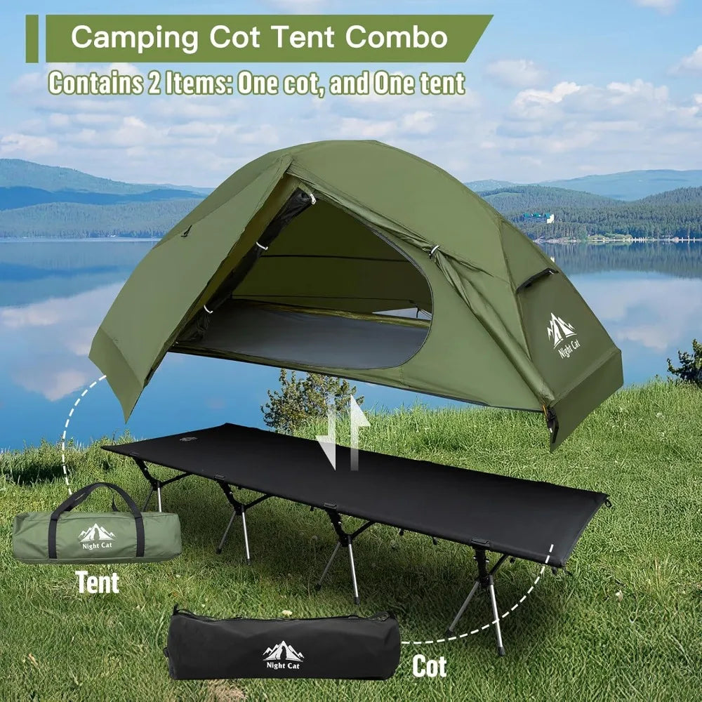 Camping Cot Tent For Adult Waterproof 1 Person Off Ground Combo Cot Bed Portable - Get Outside Today 25