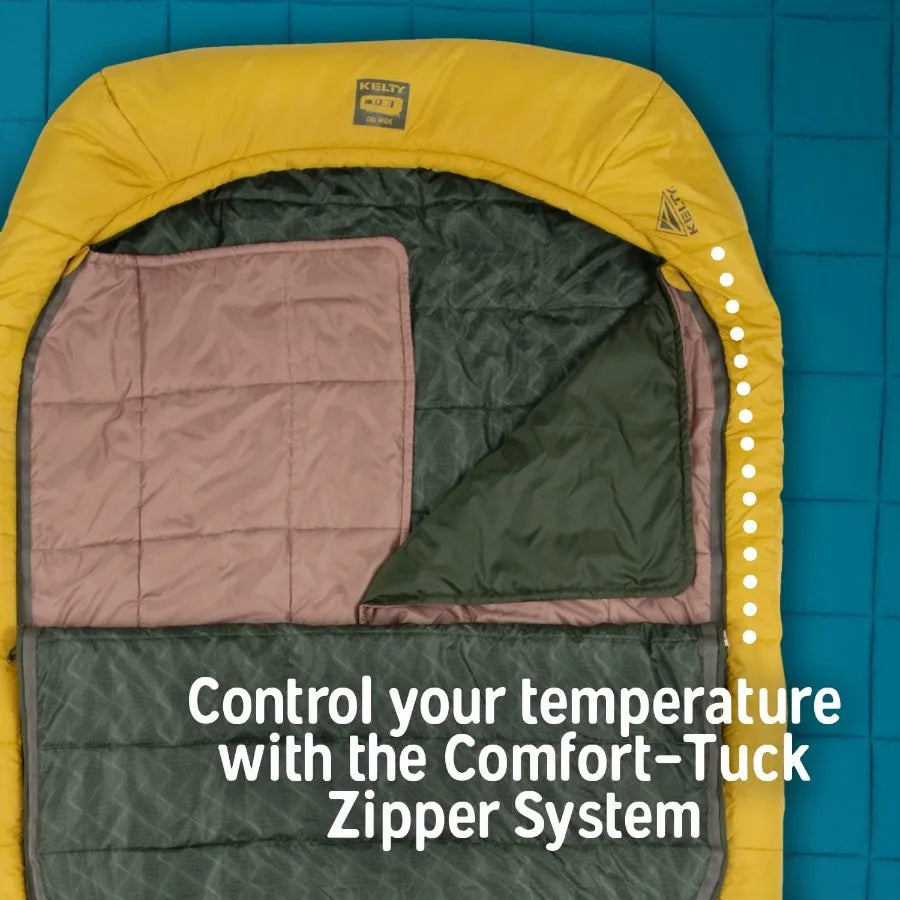 Two Person Comfort Double Wide Sleeping Bag With Polyester Fill For Camping - Get Outside Today 25