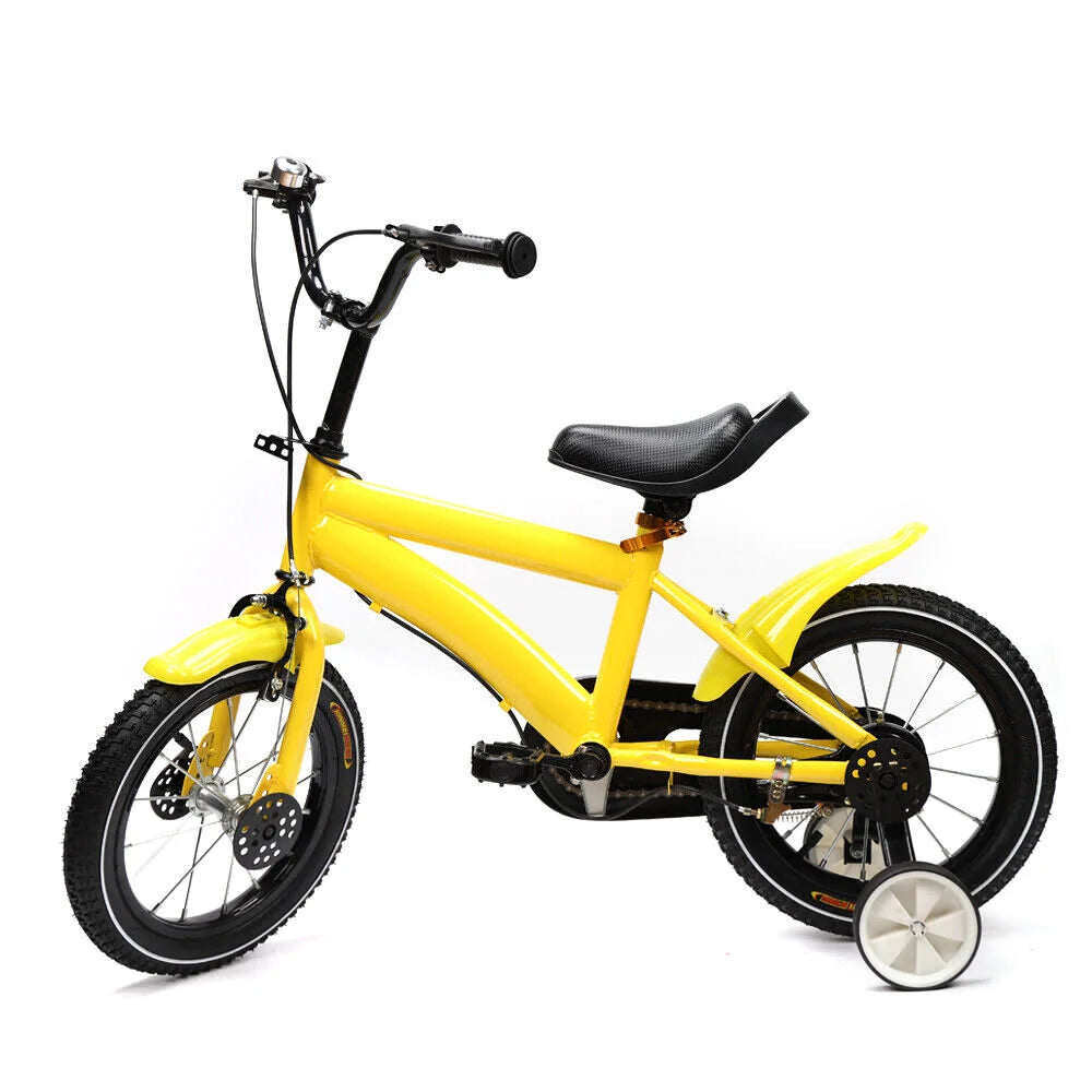 14 Inch Children's Bicycle for Boys and Girls Ages 2 to 11 in White Red Blue and Yellow