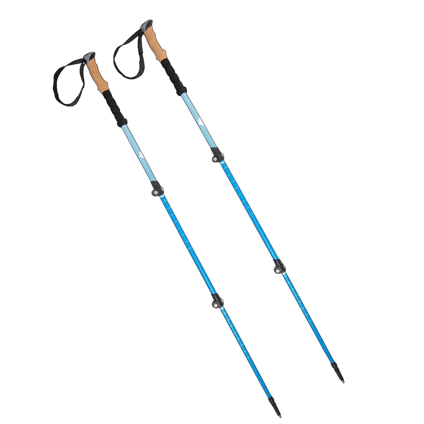 Lightweight Carbon Fiber Adjustable Trekking Poles Cork Grip