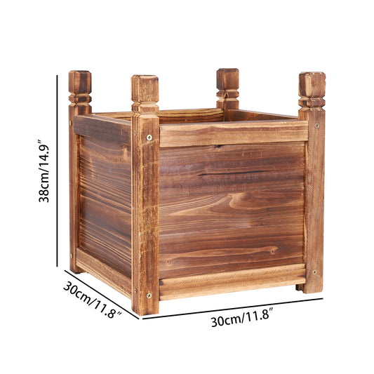 Premium Pine Wood Raised Garden Bed For Indoor Outdoor Herb Flower Planting - Get Outside Today 25