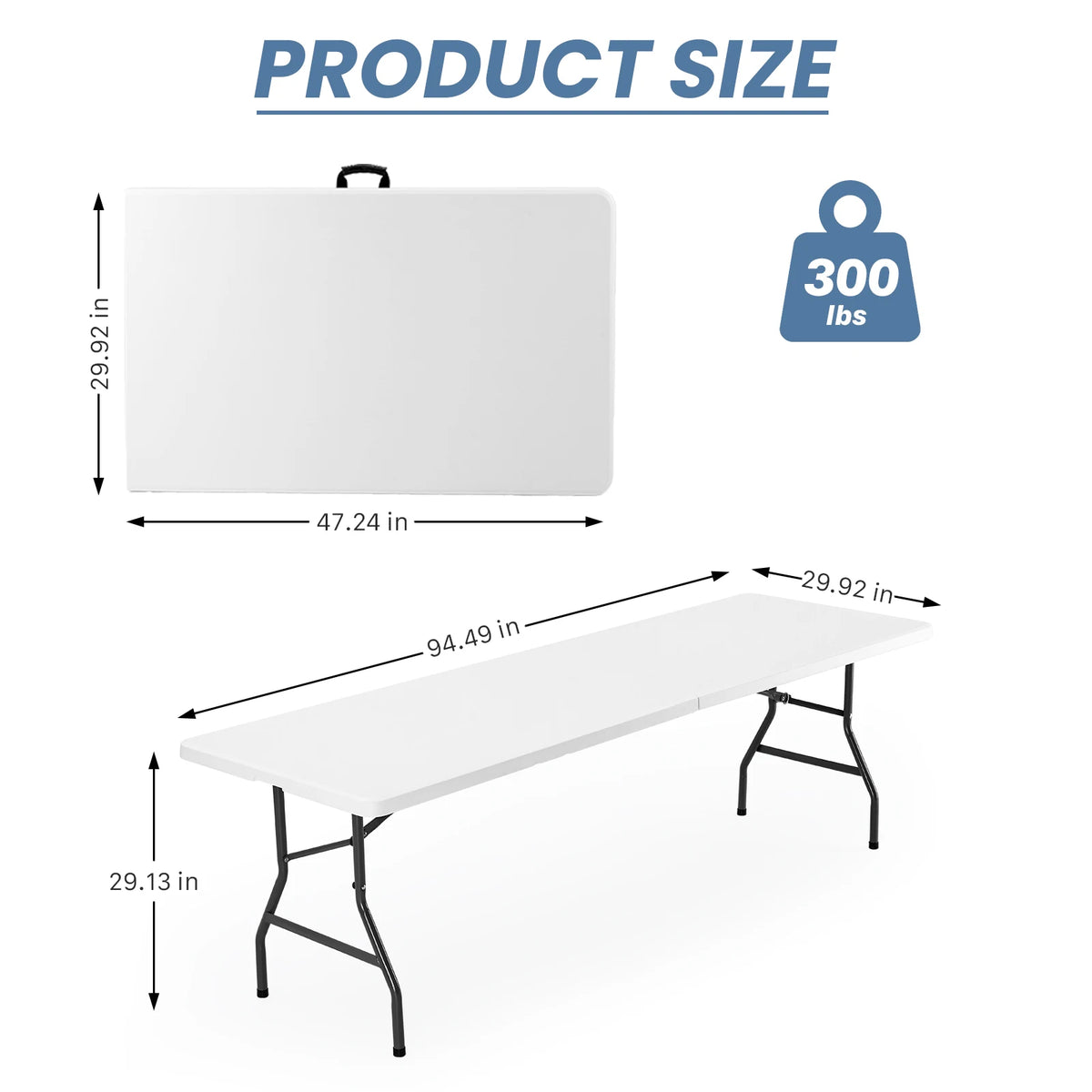 Folding Outdoor Picnic Table Portable Metal Camping Dining - Get Outside Today 25