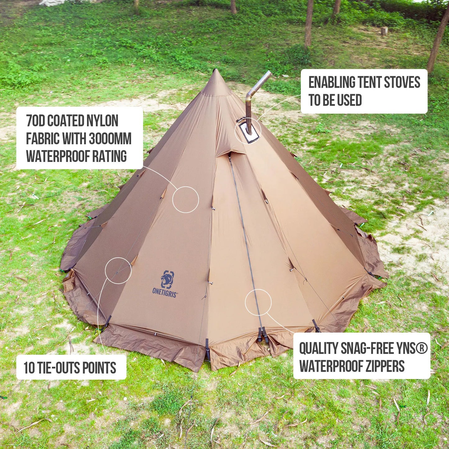 OneTigris Rock Fortress Hot Tent Pyramid 4 Season Gear