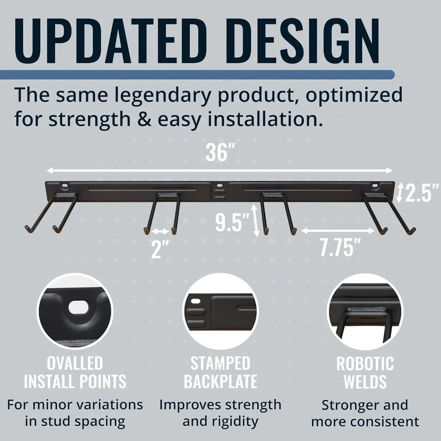 Bedrock Garage Tool Organizer Wall Mount Rack Shovels - Get Outside Today 25