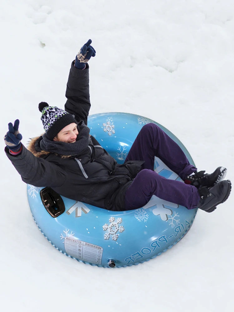 Inflatable Floated Skiing Board Sled PVC Ring With Handles