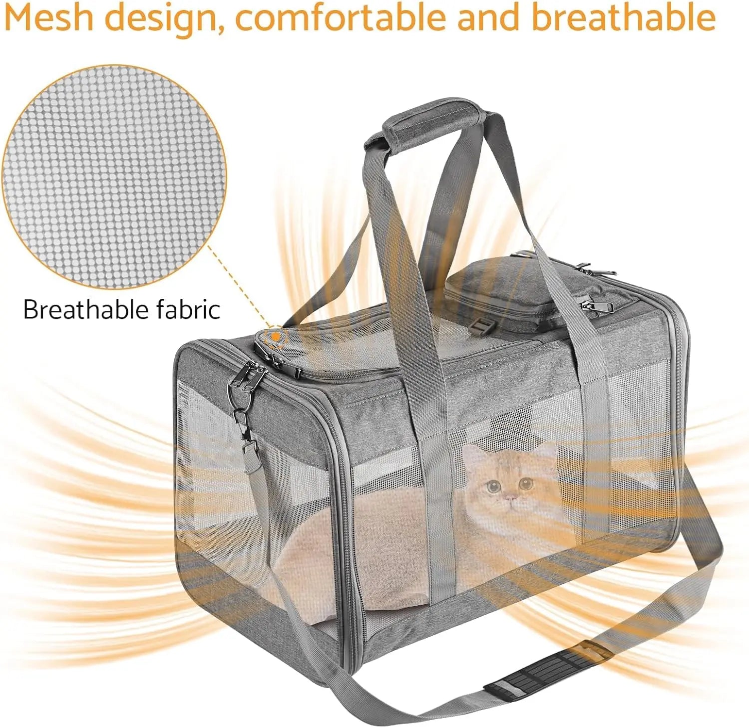 Airline Approved Pet Carrier Cats Dogs Soft Travel Bag - Get Outside Today 25