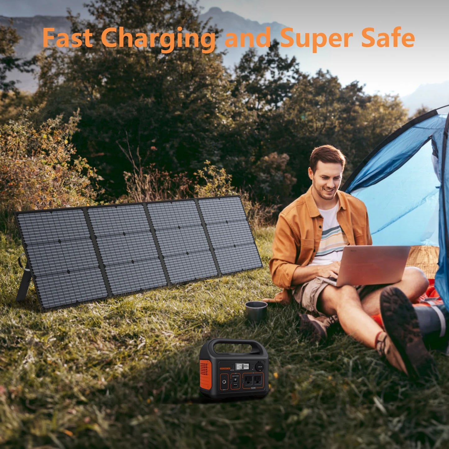 MHPOWOS 40V220W Foldable Solar Panel Kit For Power Stations