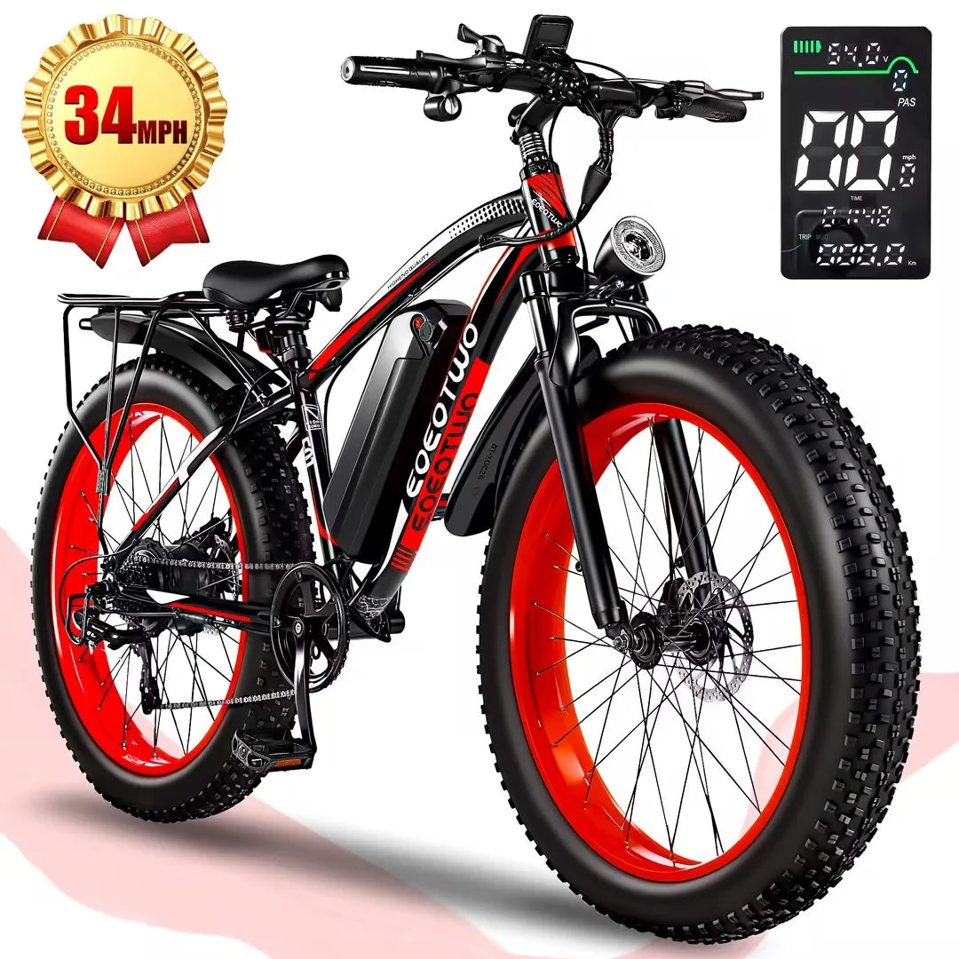 1500W Electric Fat Tire Ebike 26 Inch 48V 15Ah 34MPH Off Road Snow Bike - Get Outside Today 25