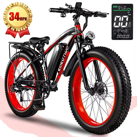 1500W Electric Fat Tire Ebike 26 Inch 48V 15Ah 34MPH Off Road Snow Bike - Get Outside Today 25