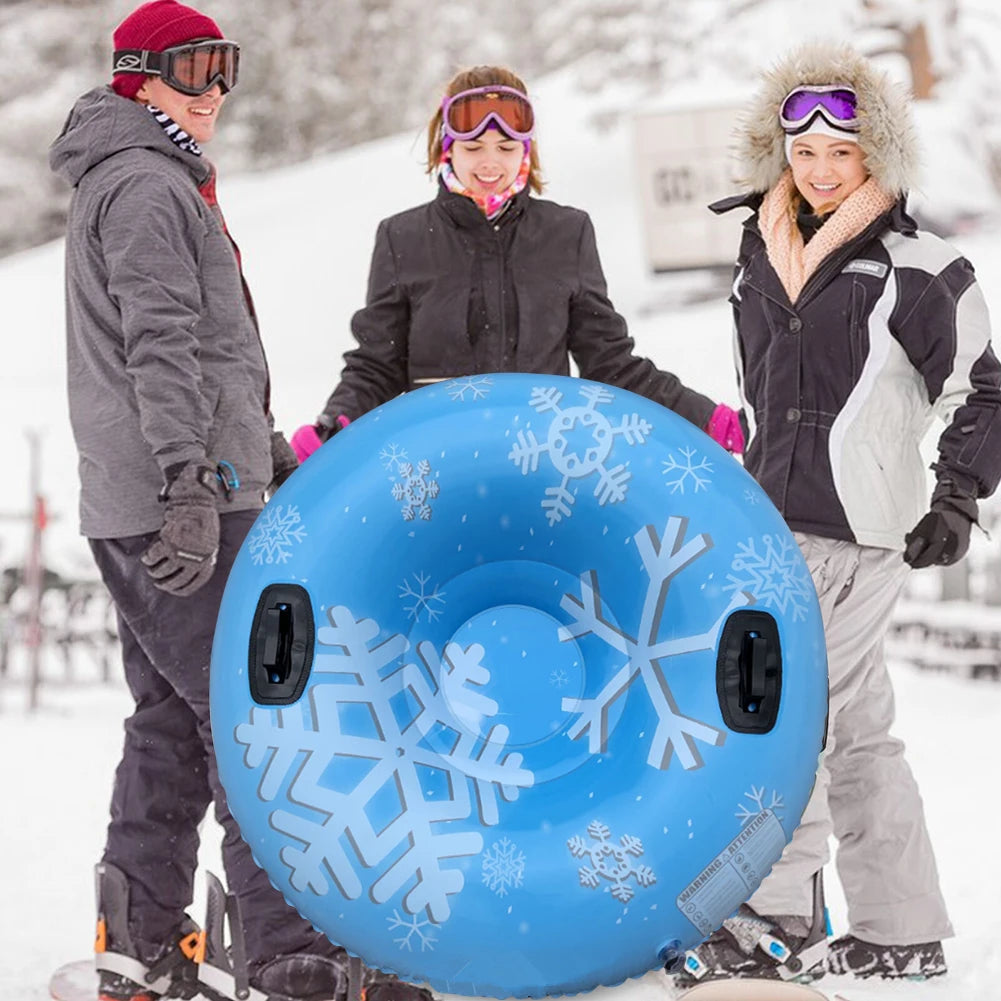 Inflatable Floated Skiing Board Sled PVC Ring With Handles