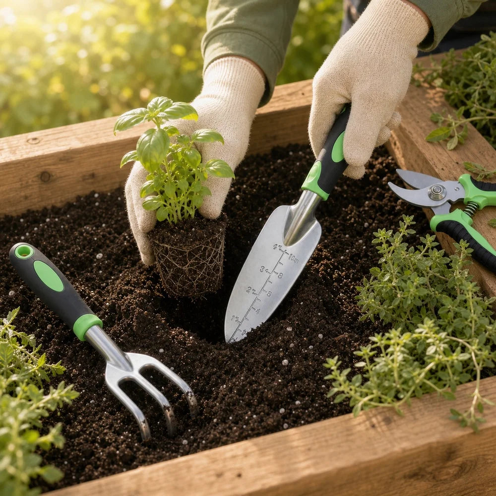 3 Piece Aluminum Garden Hand Tool Set With Trowel Rake And Shears - Get Outside Today 25