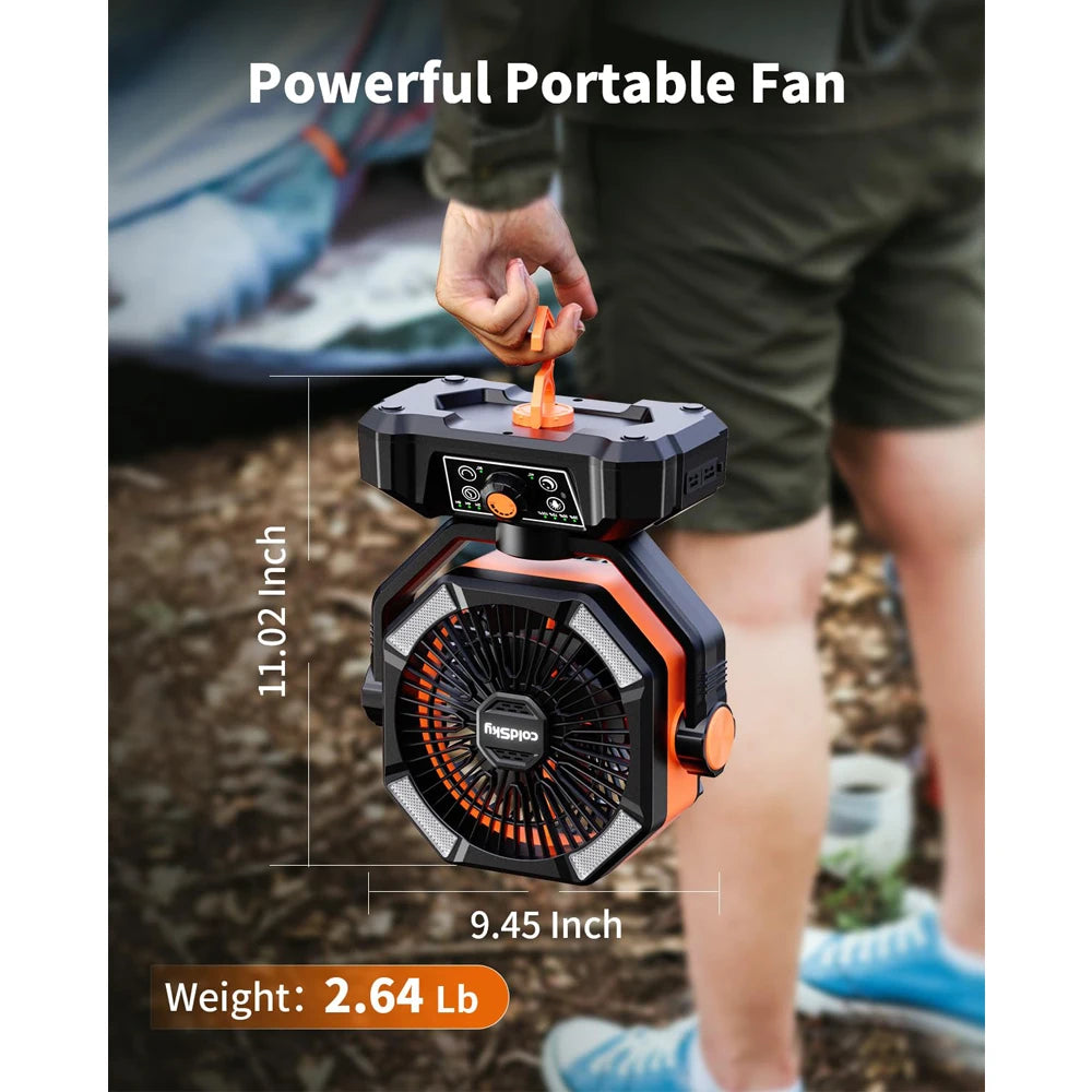 coldSky 20000mAh Battery Camping Fan with 4 LED Lantern - Get Outside Today 25