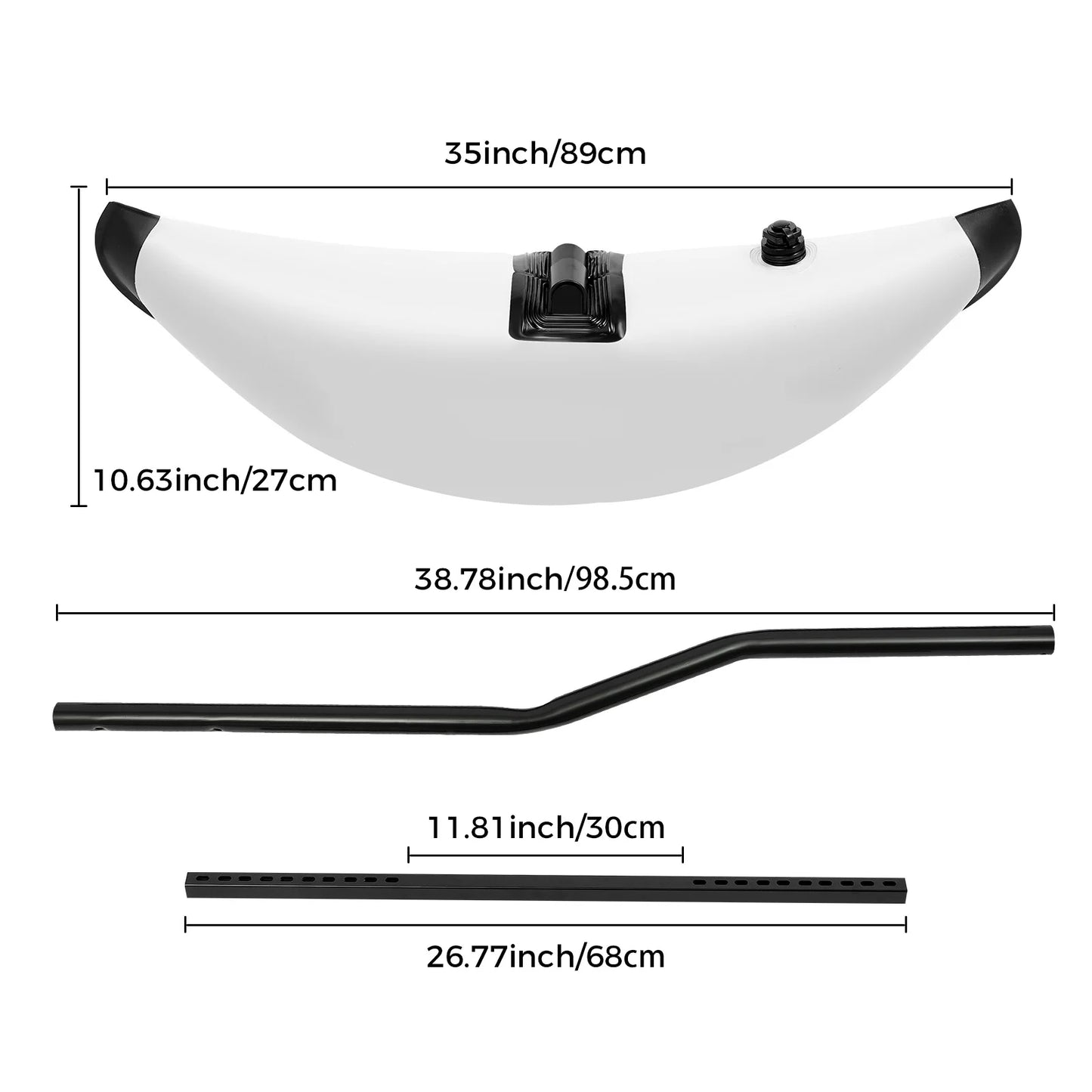 2PCS Inflatable Kayak Outrigger Stabilizers with Sidekick Arms Rod PVC Floating Boat Stabilizer Canoe Outriggers