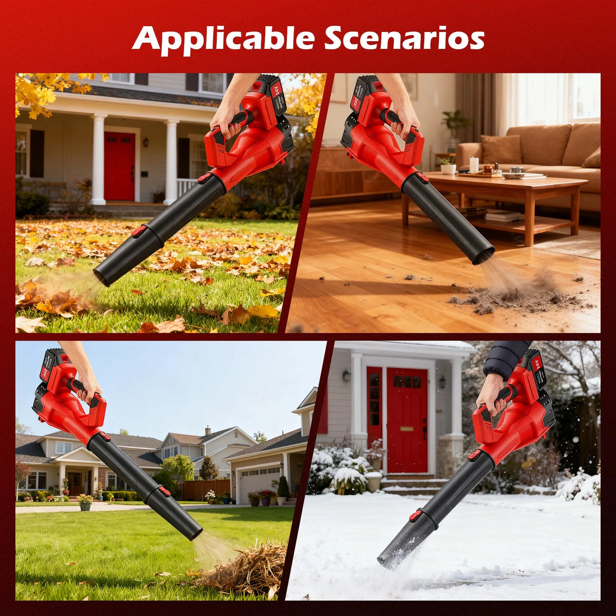 21V High Power Cordless Leaf Blower With Dual 6.0Ah Batteries For Yard - Get Outside Today 25