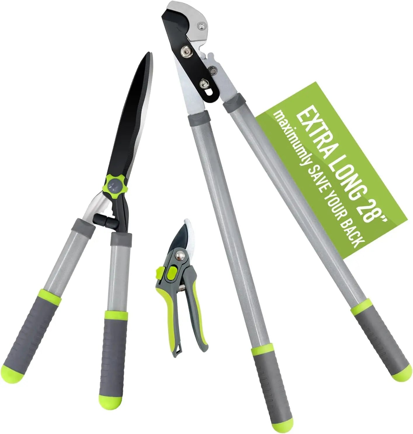 Professional Garden Loppers Pruning Shears 3-Piece Hedge Clippers Combo Set - Get Outside Today 25
